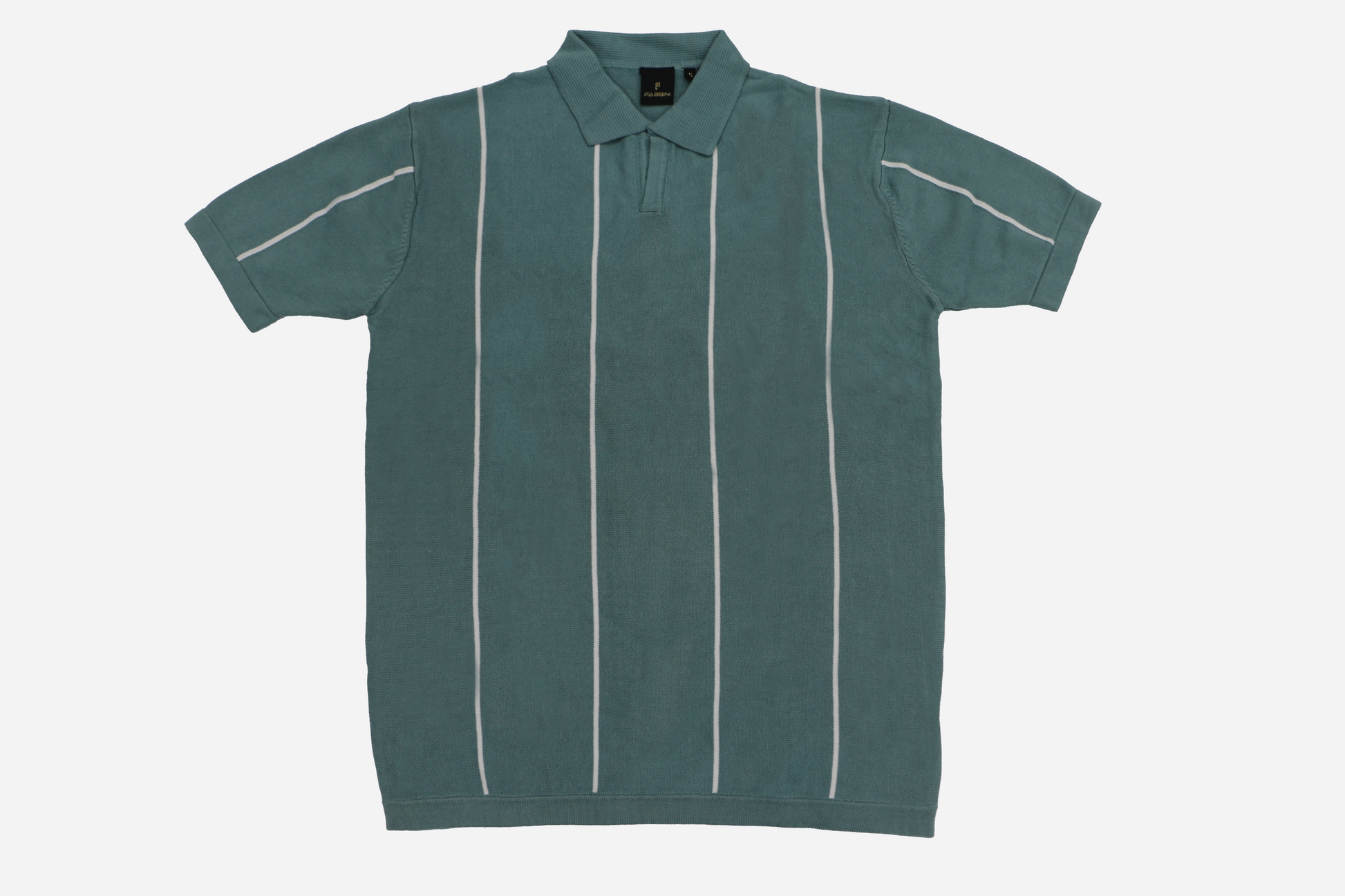 Pista Green Vertical Stripe Polo T-Shirt