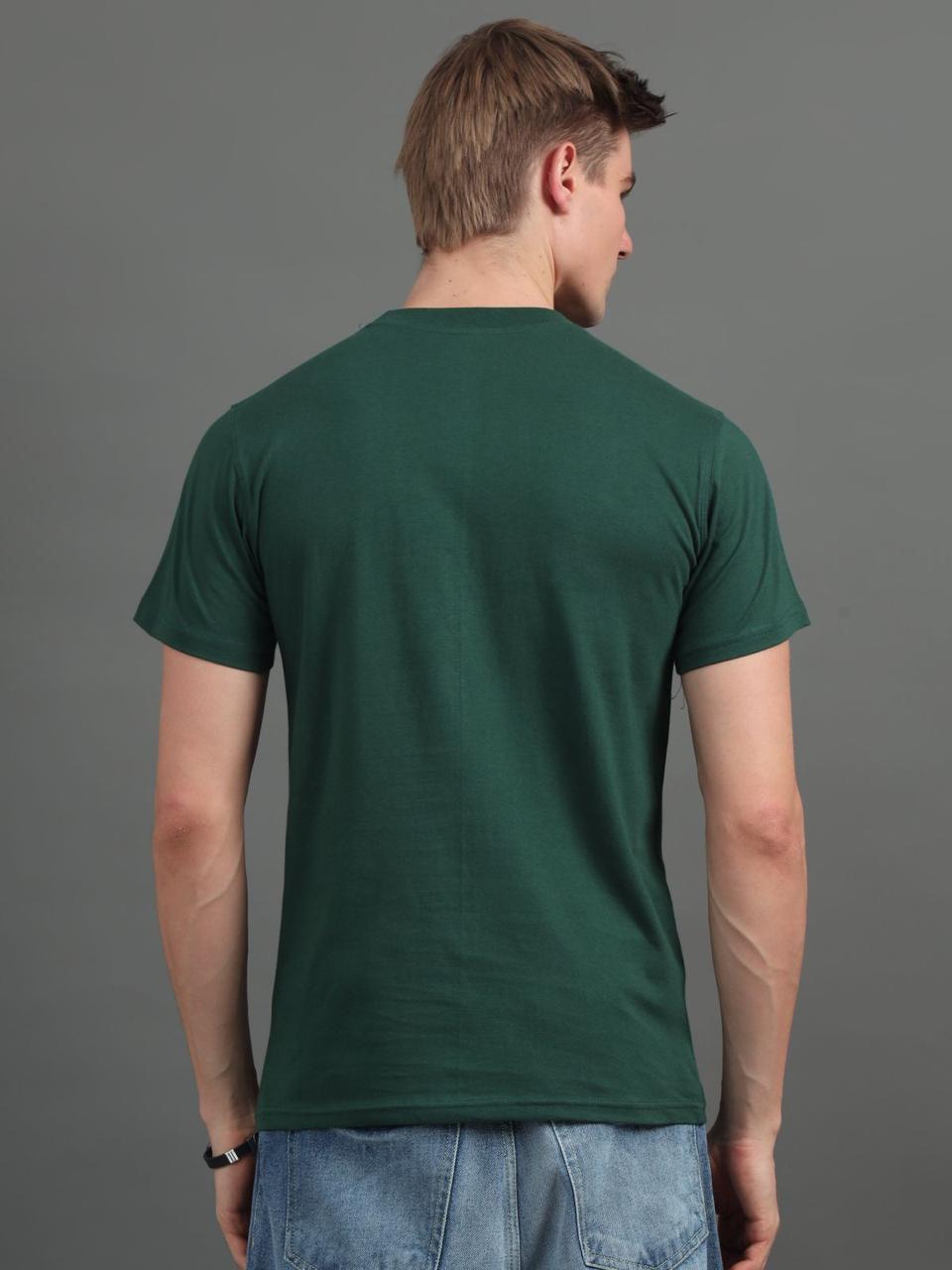 Owl Fit Dark Green Printed Tee