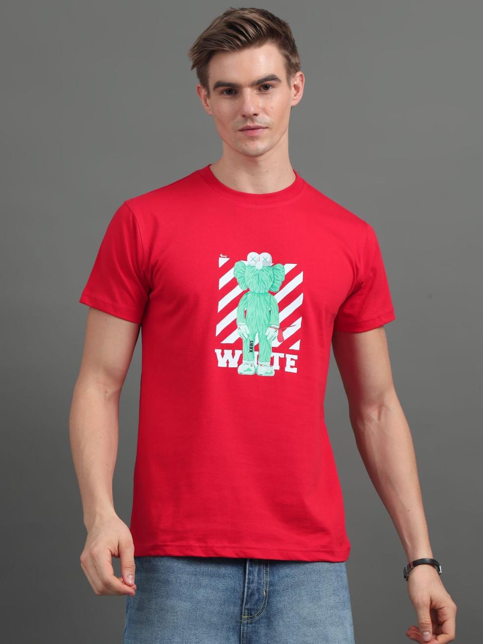 Bear Red Printed Tee