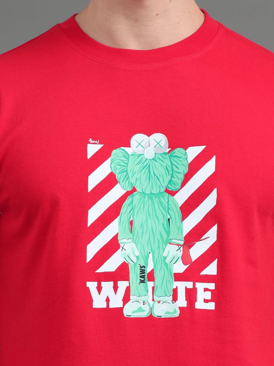 Bear Red Printed Tee