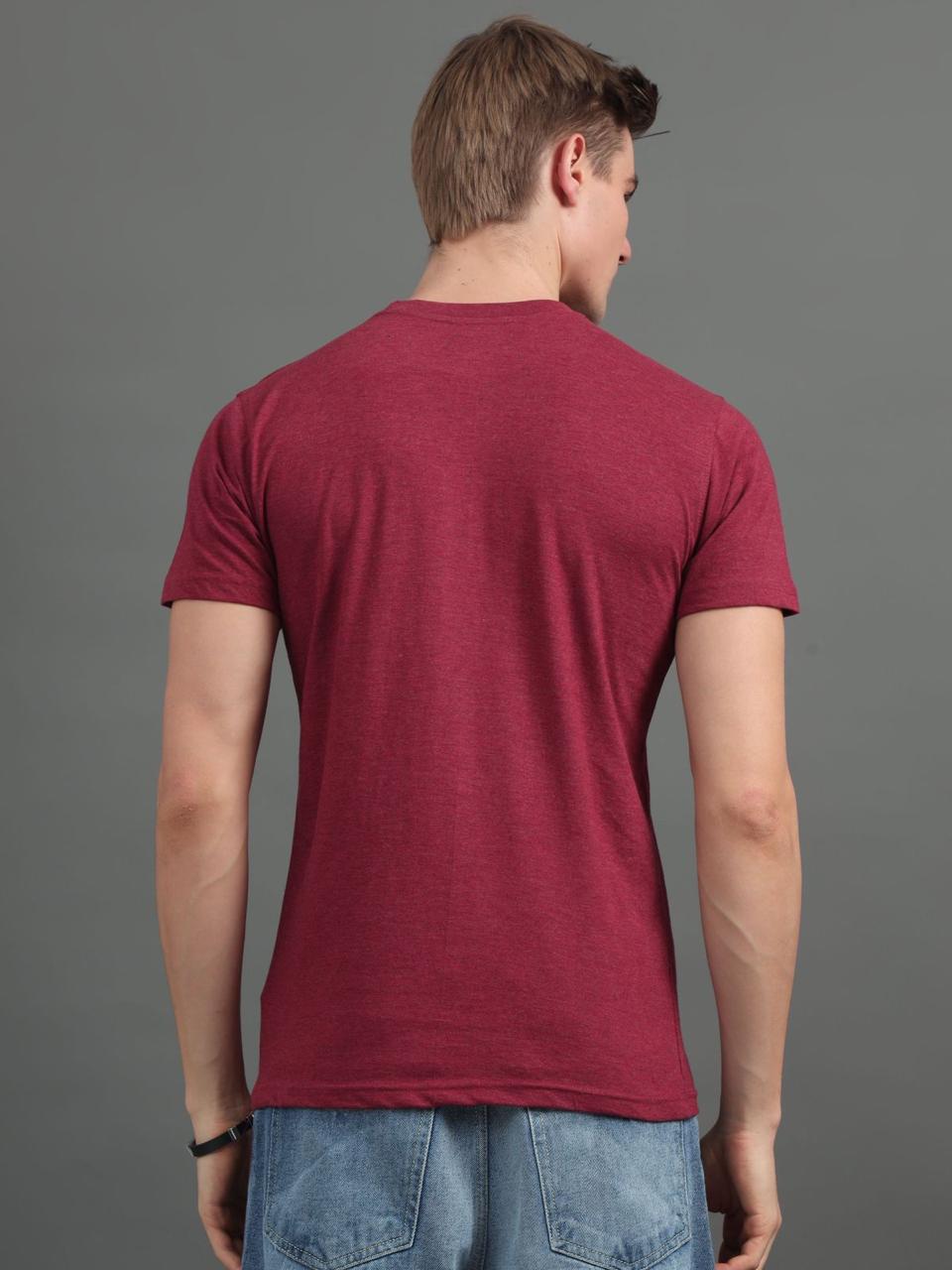 Vibe Maroon Printed Tee