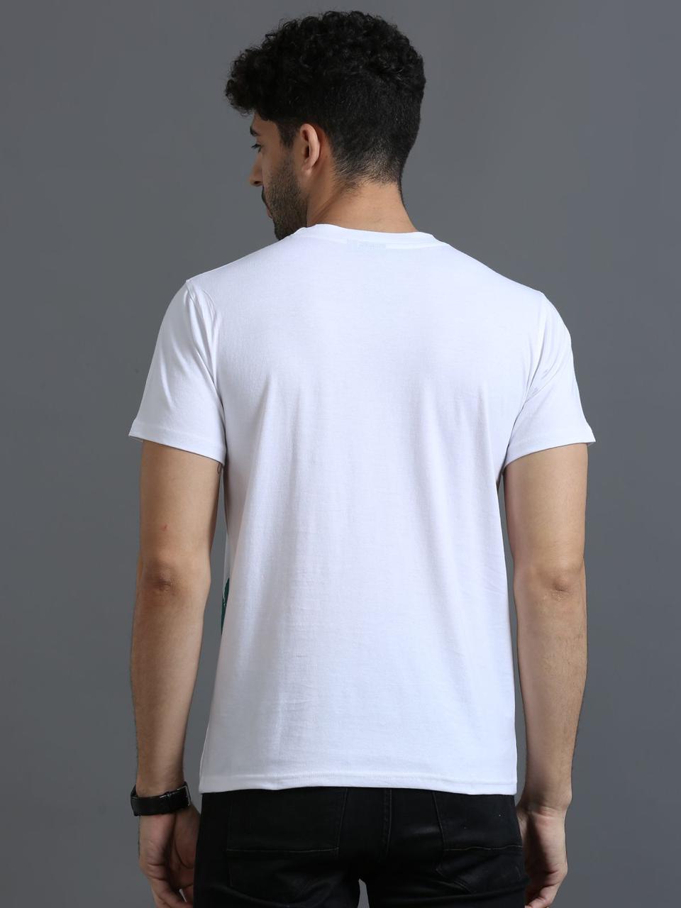 Tropical White Printed Tee