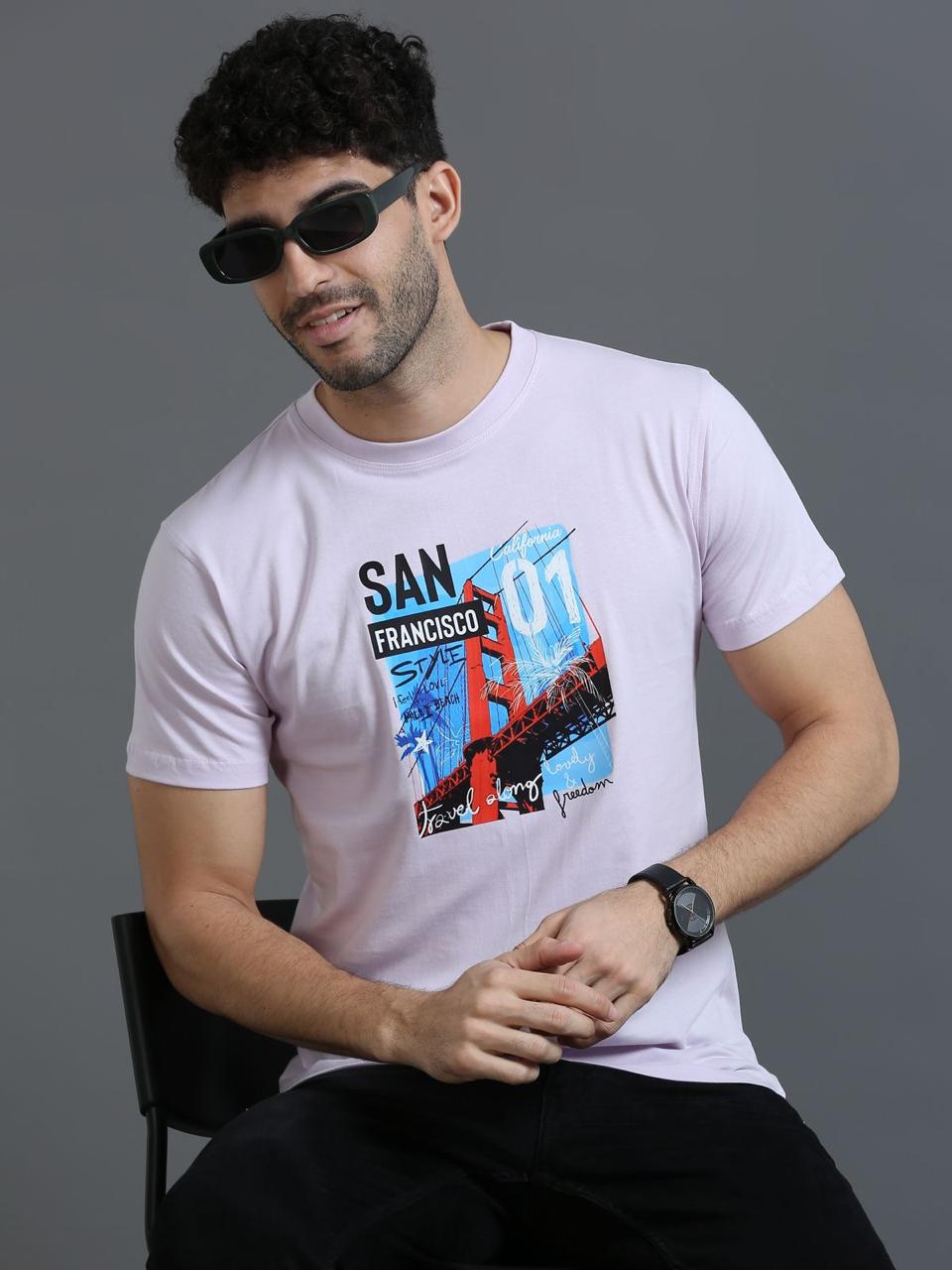 San Francisco Lavender Printed Tee