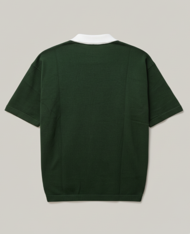 Men’s Green Olive 100% Cotton Knit Half T-Shirt