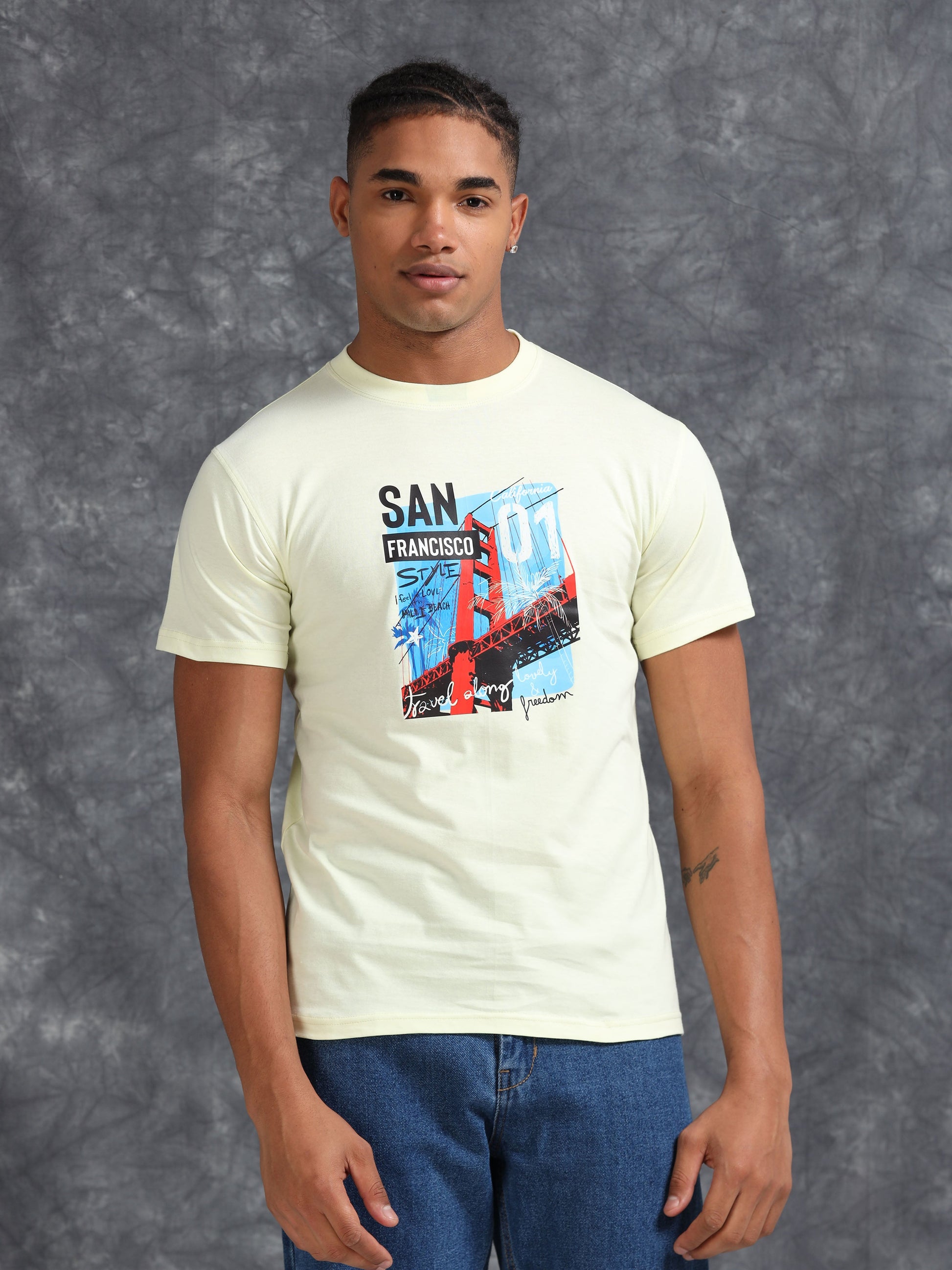 White San Francisco Printed Tee