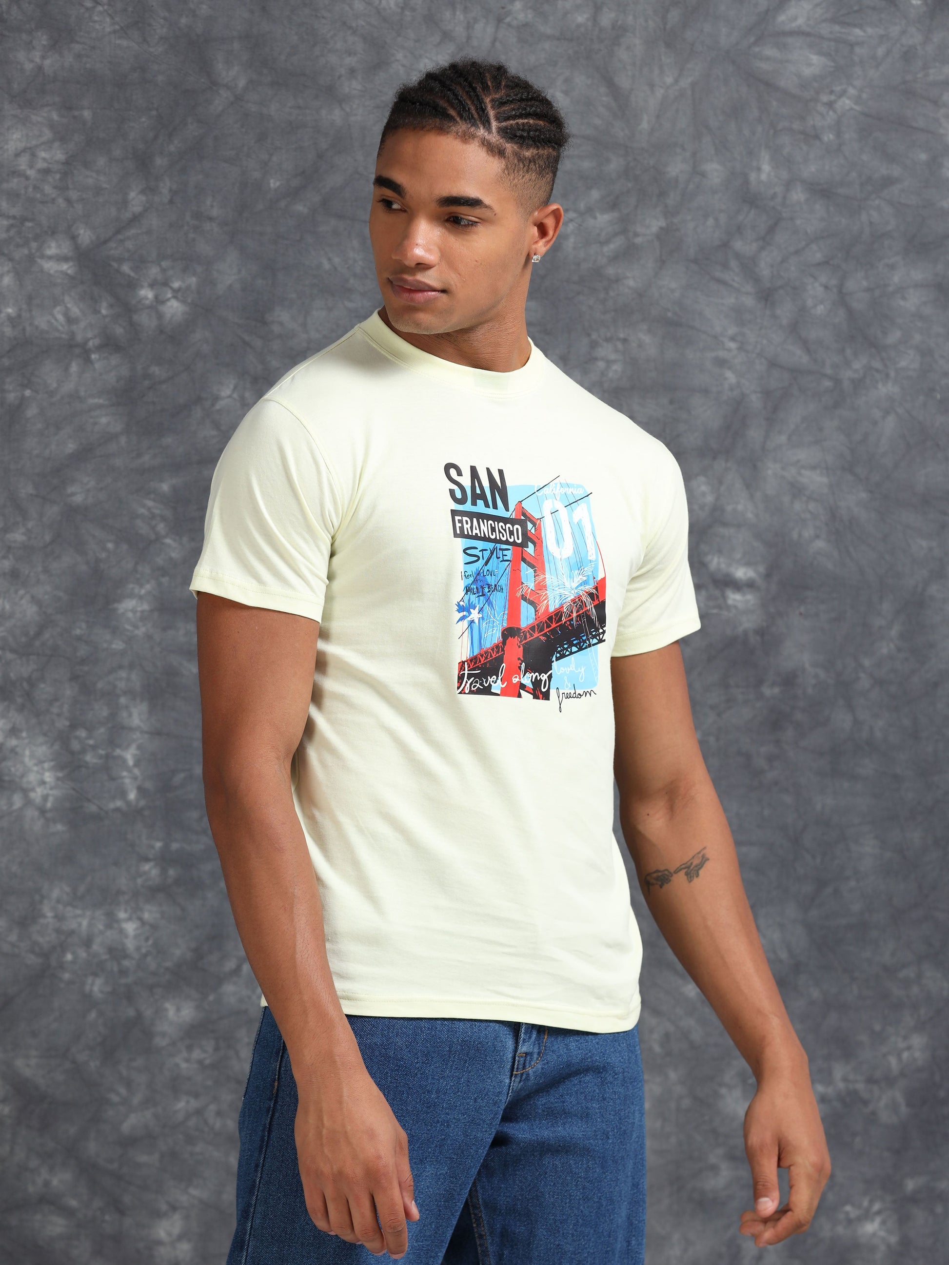 White San Francisco Printed Tee