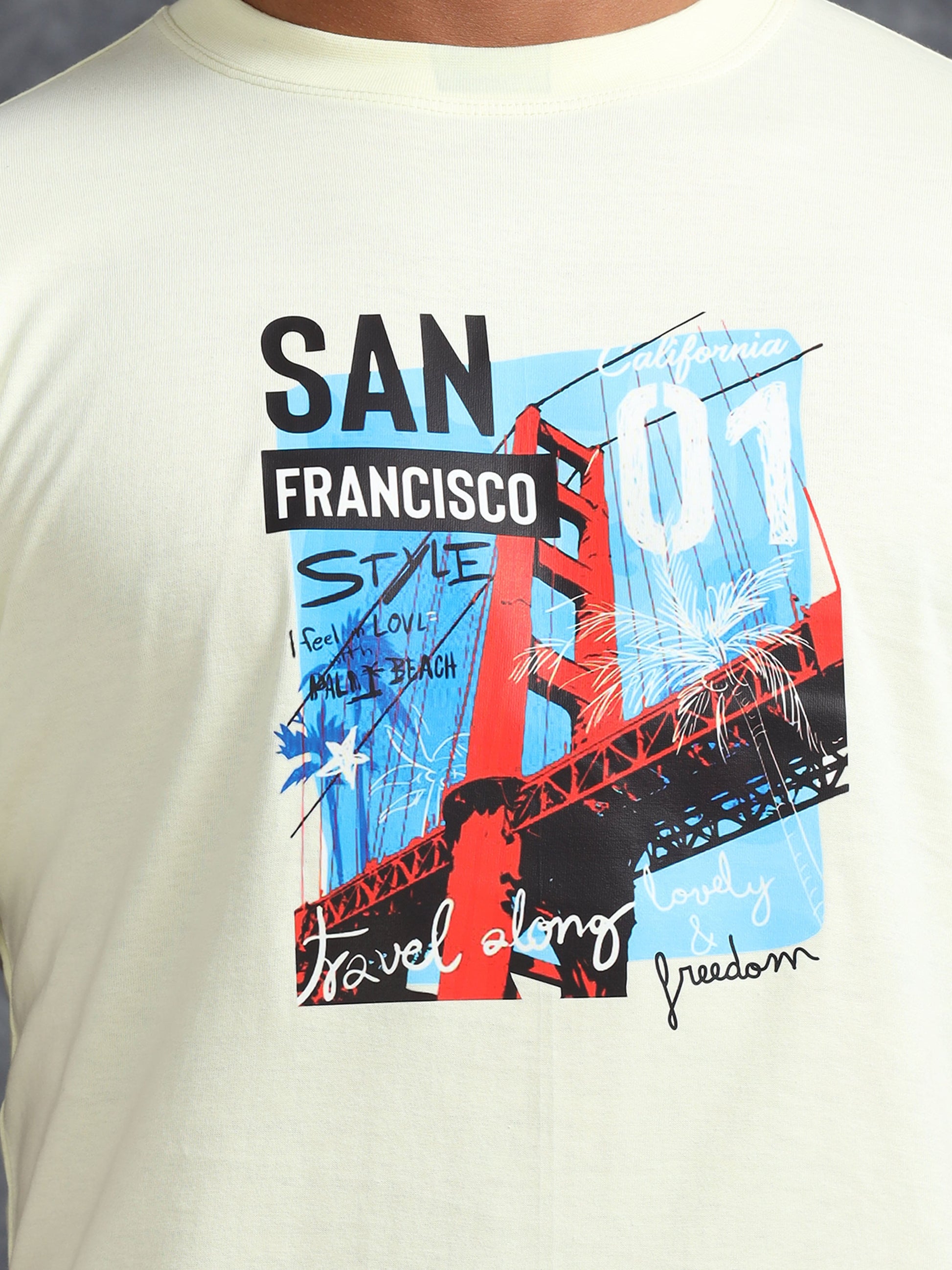 White San Francisco Printed Tee