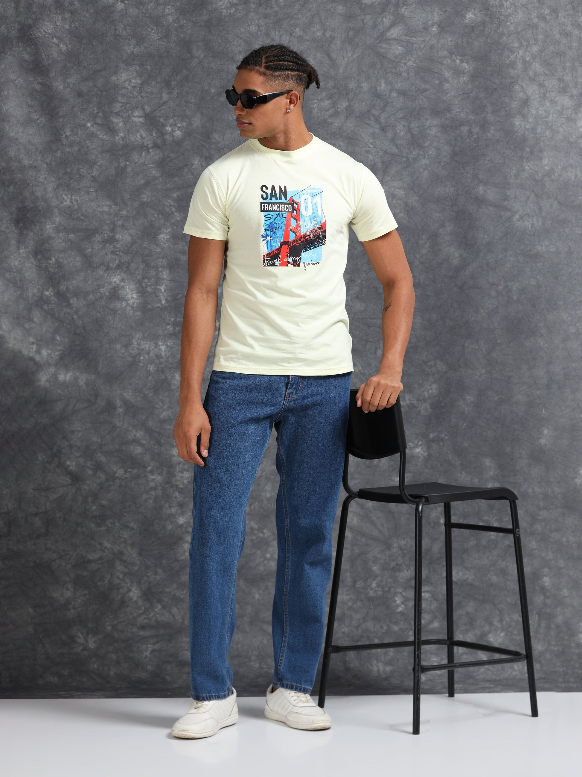 White San Francisco Printed Tee