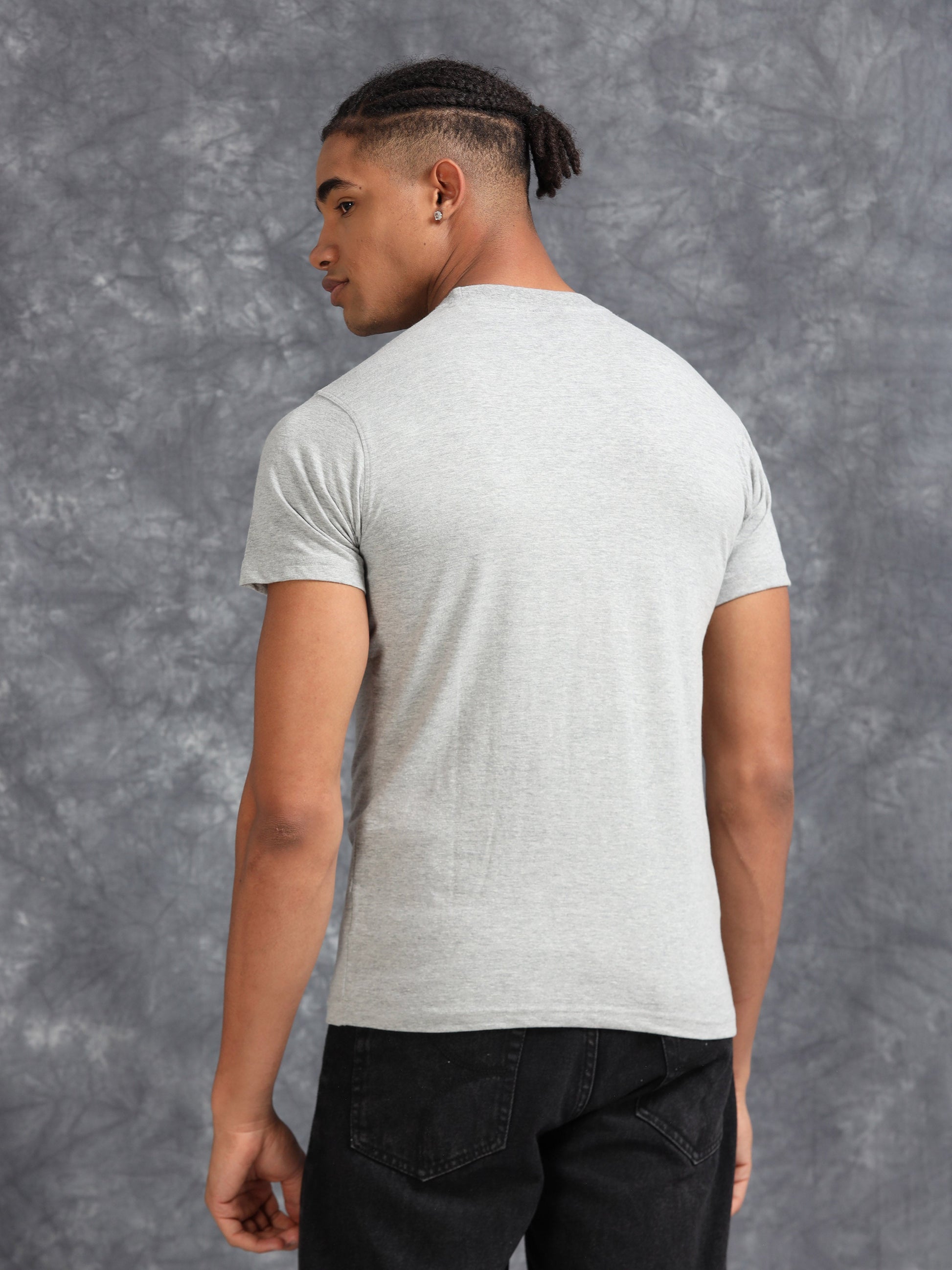 Grey Explore Printed Tee