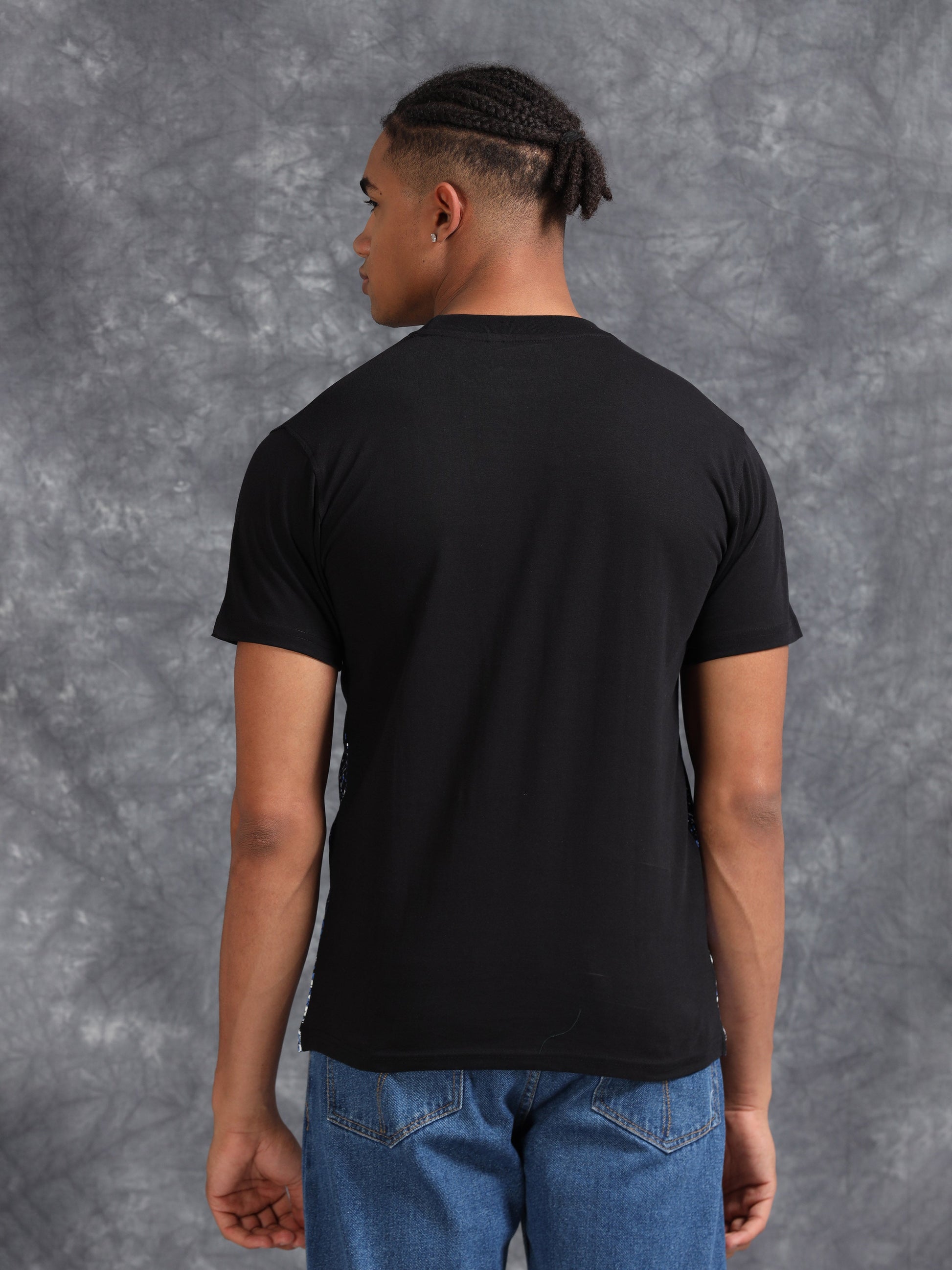 Black Crystals Printed Tee