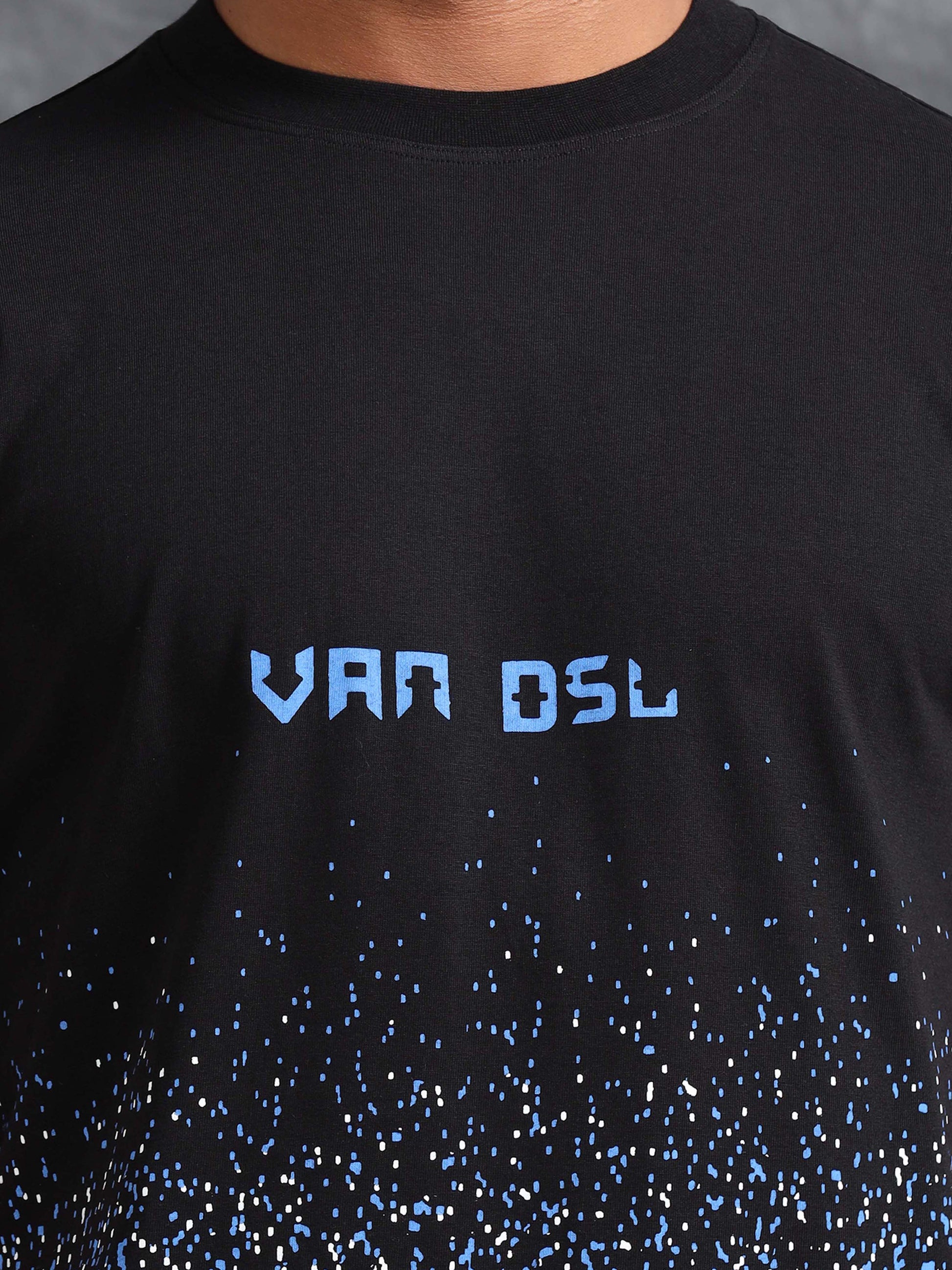 Black Crystals Printed Tee