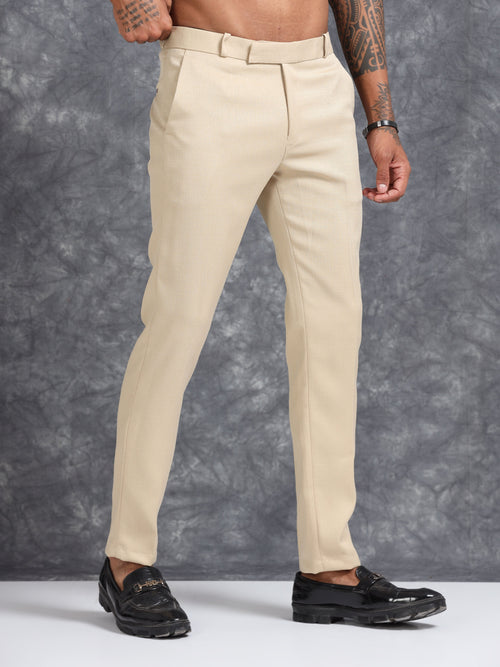 Beige Linen Trouser
