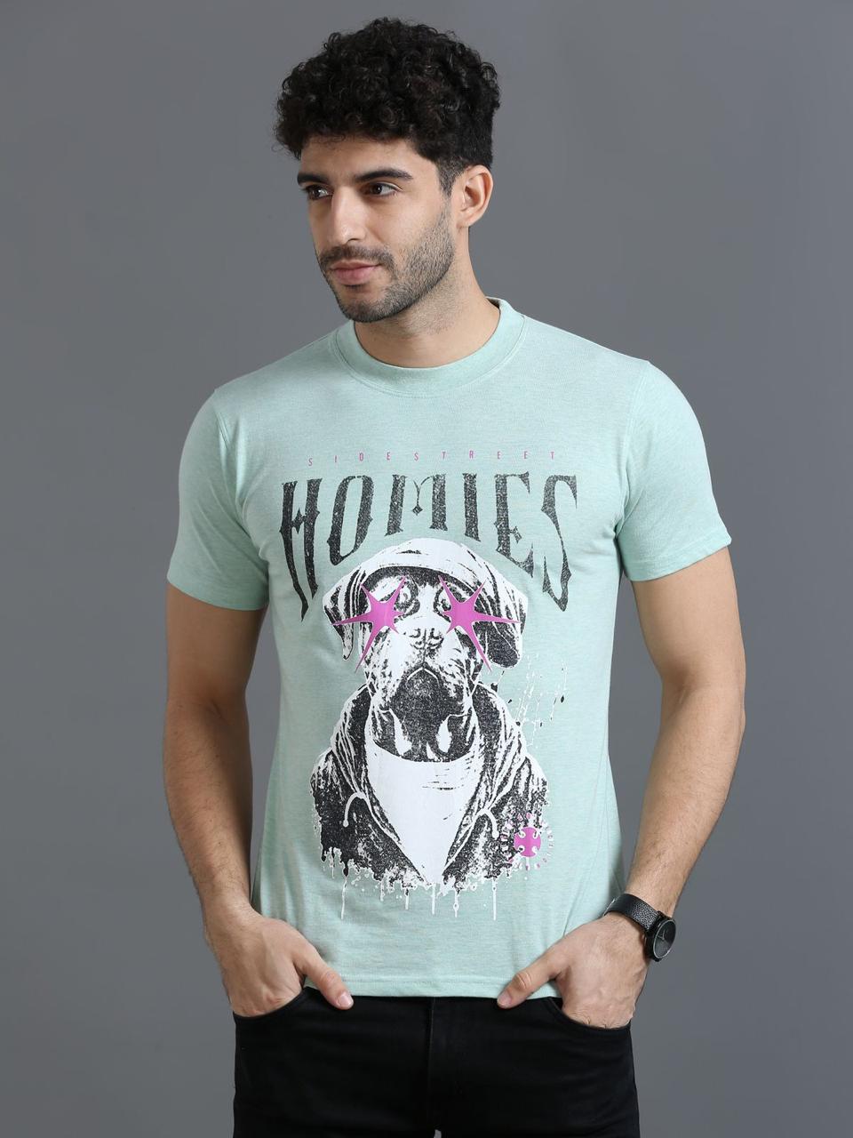 Homies Lightblue Printed Tee