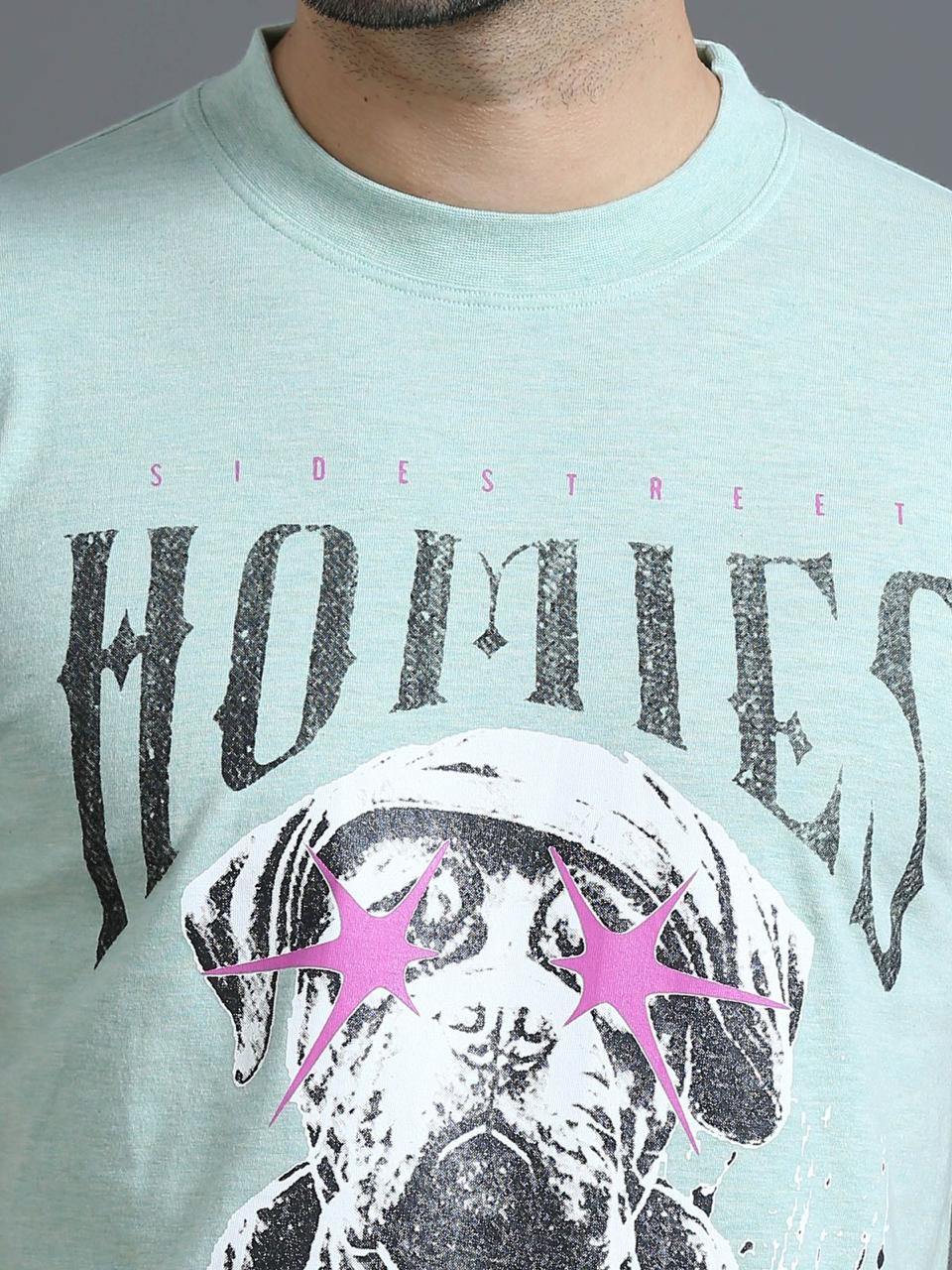 Homies Lightblue Printed Tee